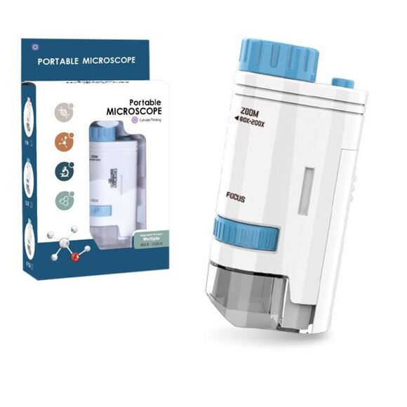 Pocket Handheld Miniscope 80X-200X Portable Microscope(1 Pack(Any Color) - Picture 9 of 10